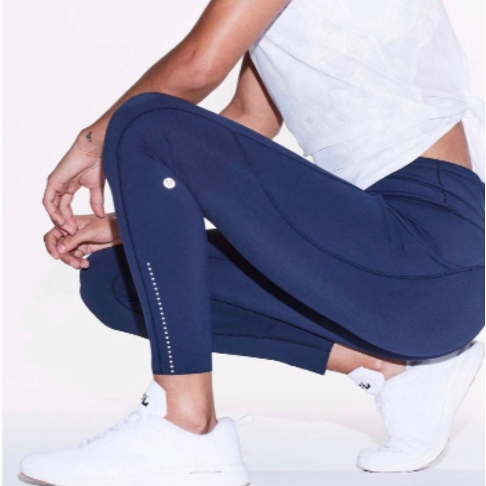 Lululemon 7/8 Fast and Free Navy Leggings
